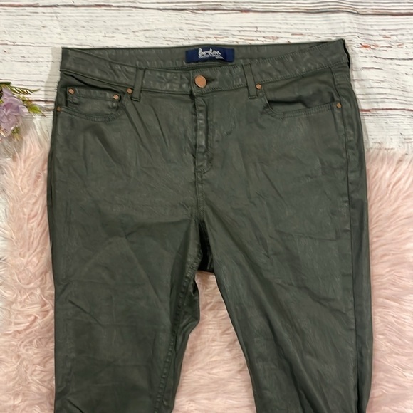 Boden Mayfair Modern Coated Green High Rise Skinny Jeans - Picture 6 of 10